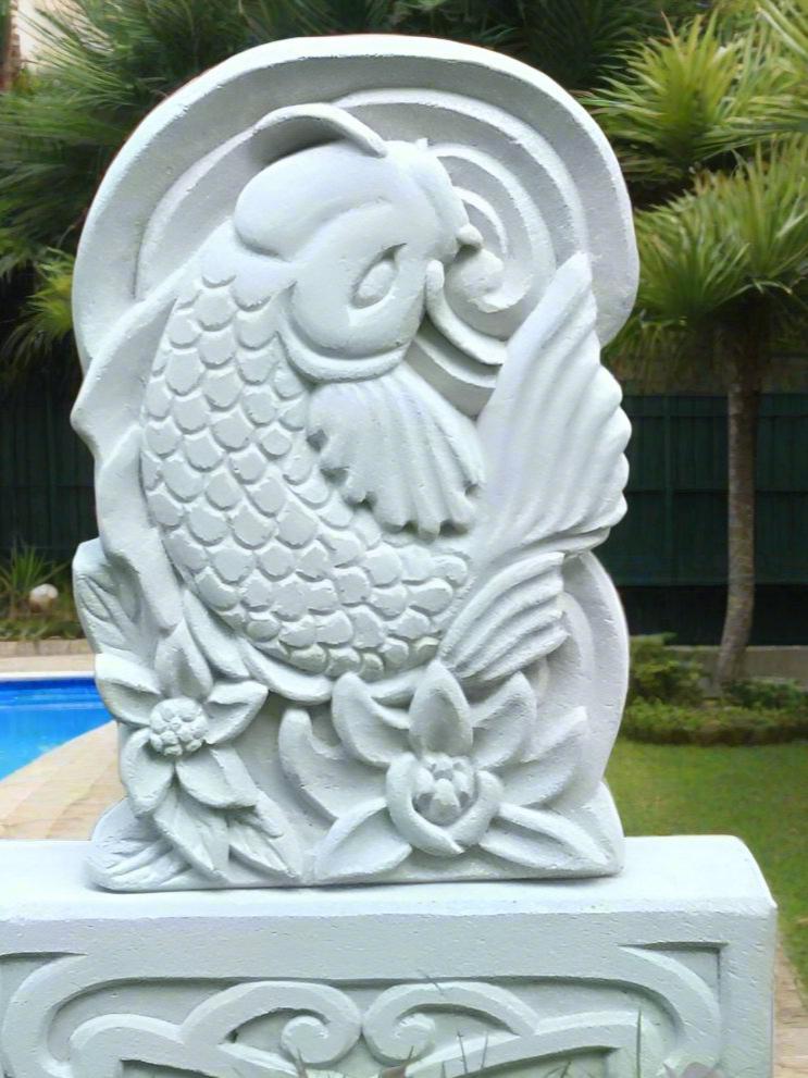 Single Koi Fish Sculpture